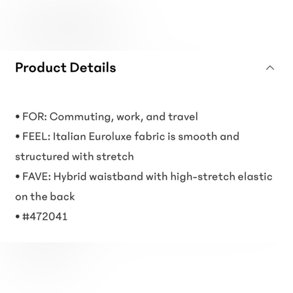 NWOT Athleta Pinnacle Black Trouser Size 8/T - Picture 7 of 11